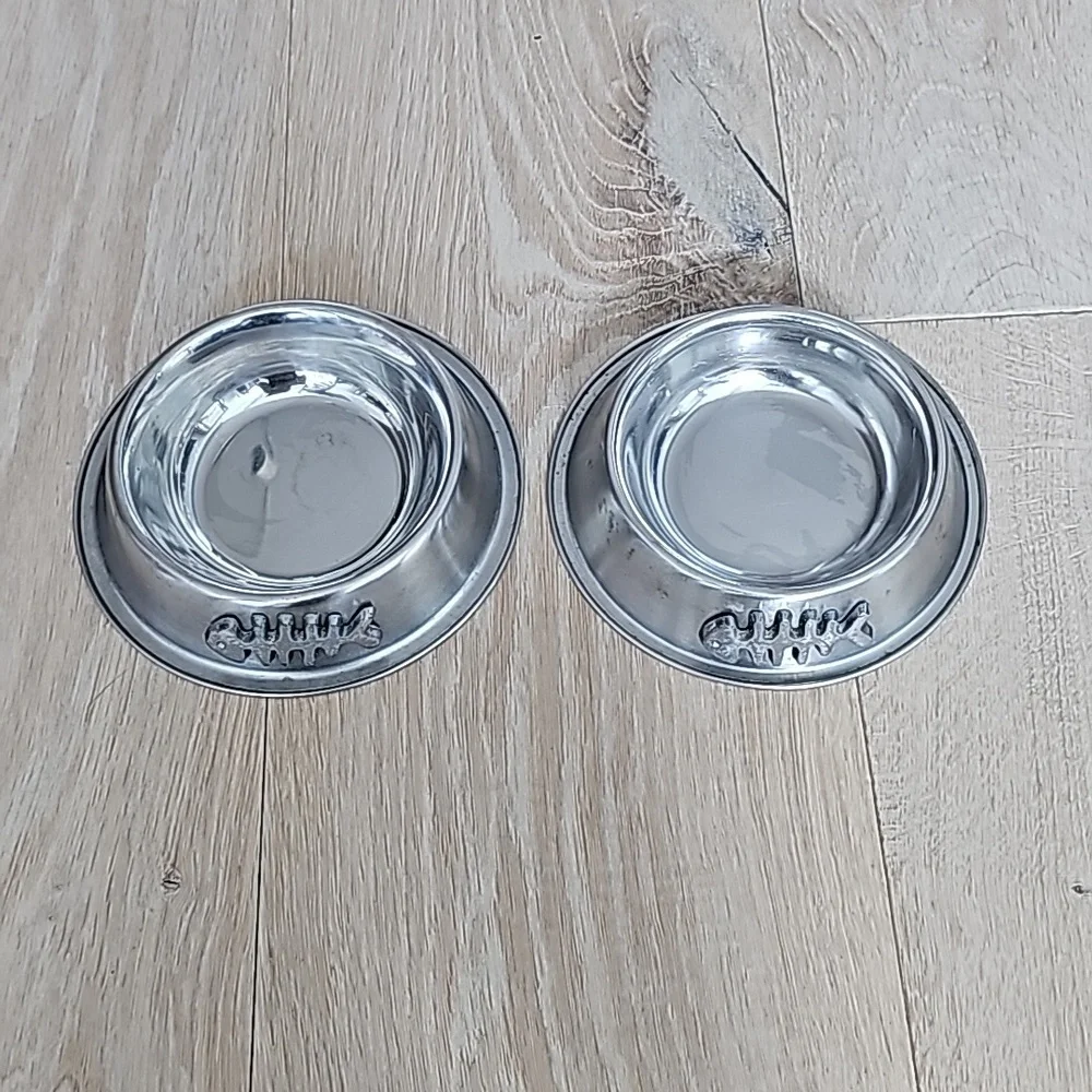 Dead Fish Cat Bowls Set of Two (2)